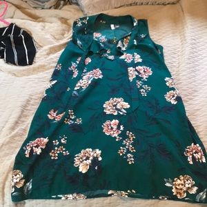 Green Floral Dress